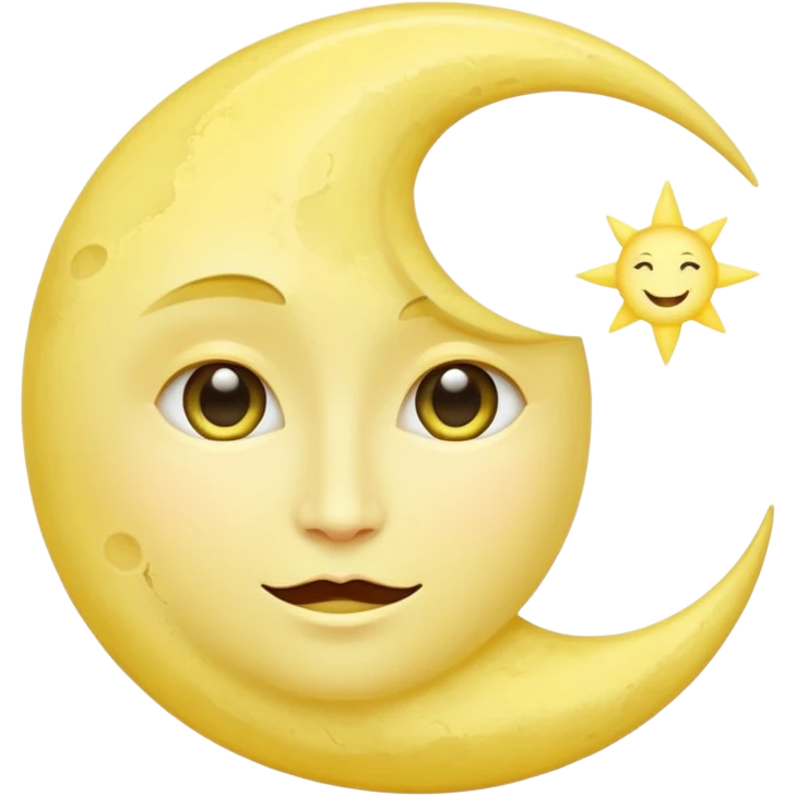 New moon with face emoji