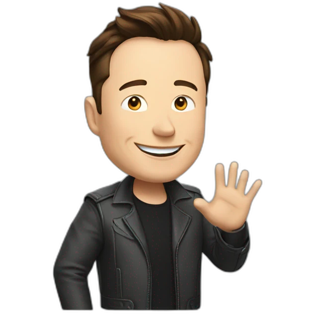 elon musk saying hi emoji