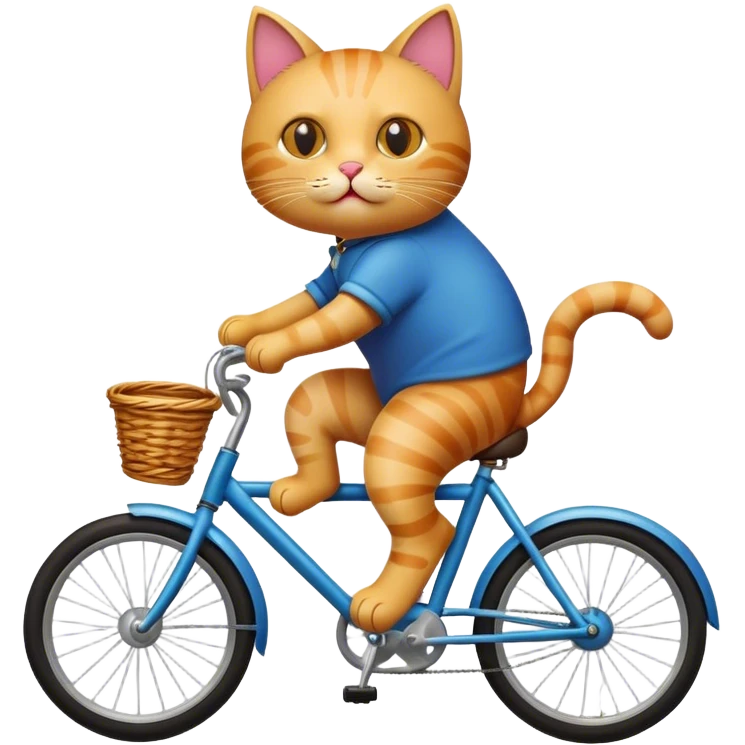 cat riding a bike emoji