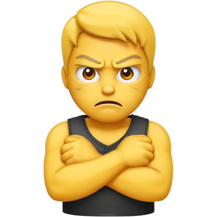 Emoji mad with crossed arms  emoji