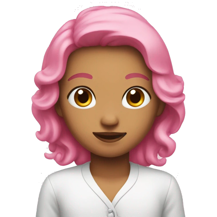 The word “cute” pink emoji