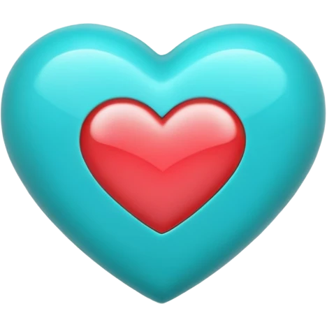 Generate a turquoise heart-like iPhone emoji emoji
