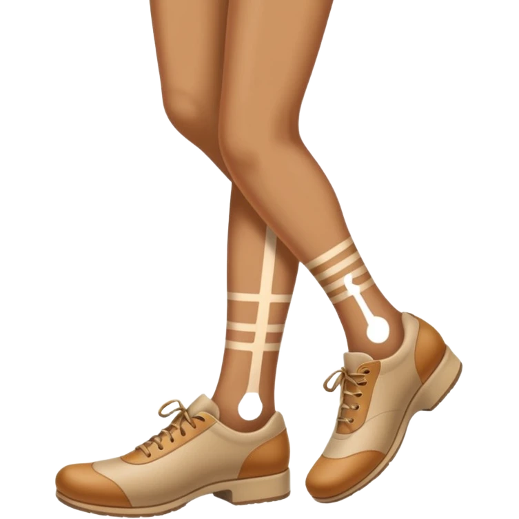 a shoe with a foot inside, stepping and showing a clear shoe print below. and leg with motion line







 emoji