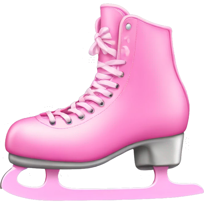 Pink ice skate with pink blades  emoji