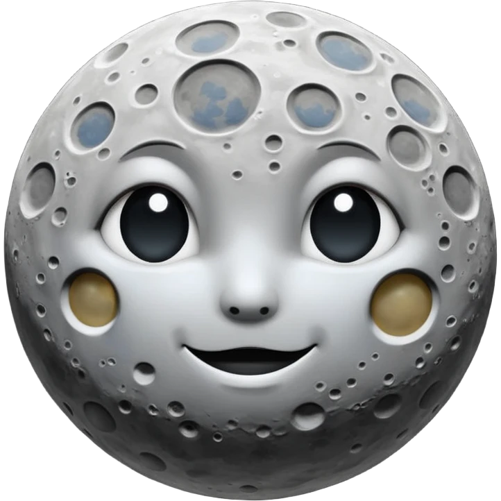 Moon with different shade emoji