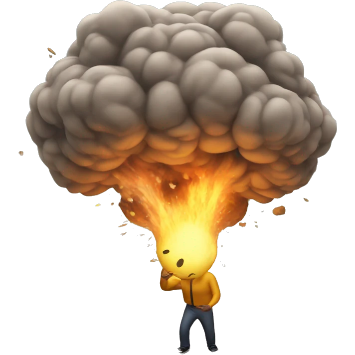 Mind explosion grasping at air in difficulty emoji emoji
