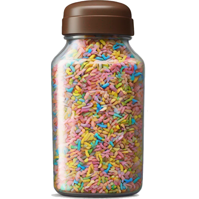 bottle of sprinkles with shaker lid emoji
