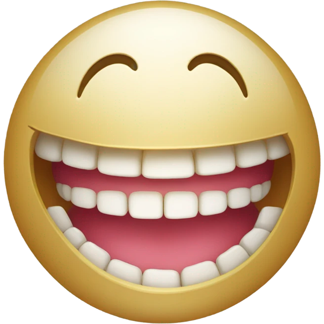 Smile with one gold tooth emoji