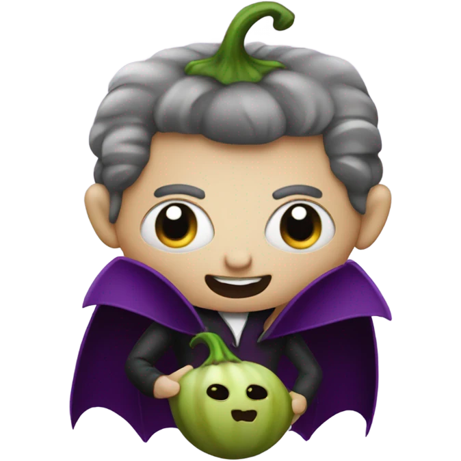  vampire holding eggplant emoji