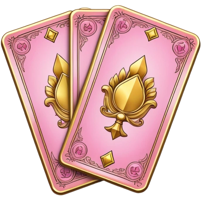 a hand of pink tarot cards emoji