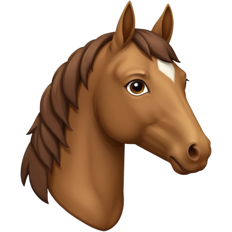 horse head facing left neutral expression emoji