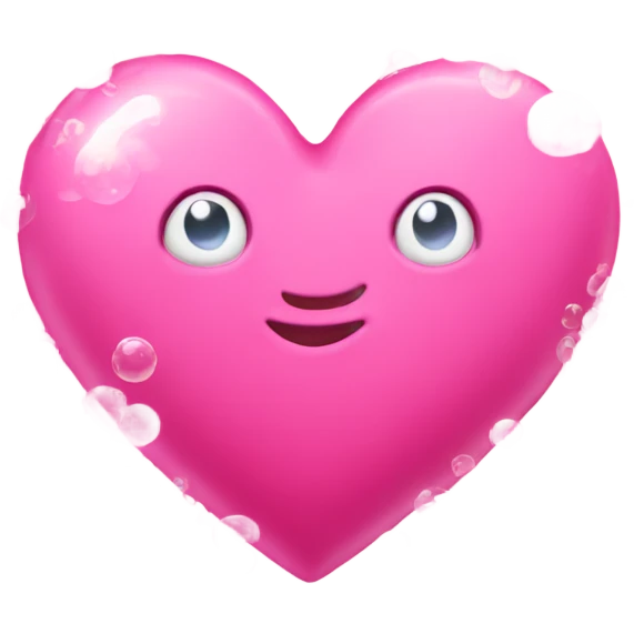pink heart with bubbles emoji