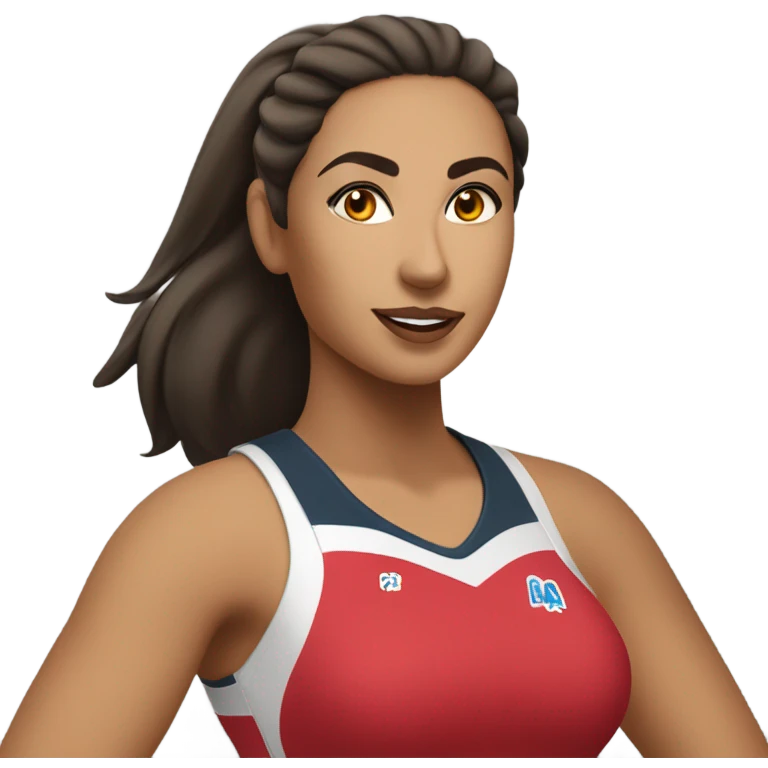 Beautiful Latina playing volleyball emoji