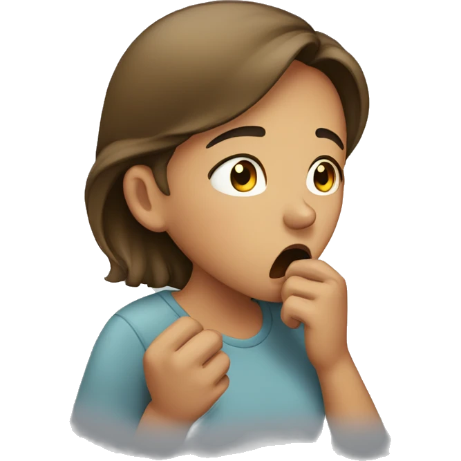 Girl coughing emoji