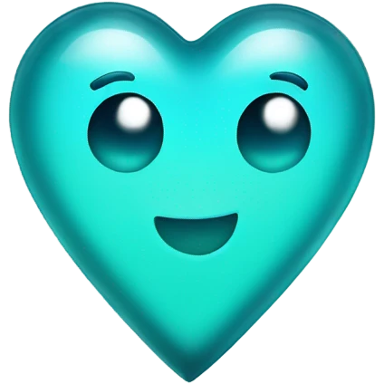 Glass Aqua heart emoji