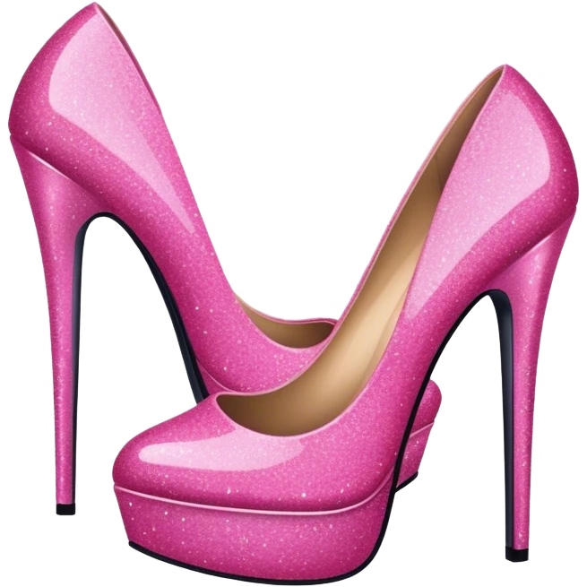 Pink glitter heels emoji