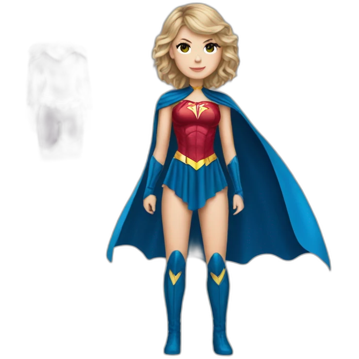 taylor swift wearing a superhero outfit full body emoji