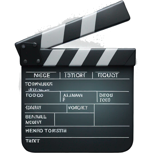 glass clapper board emoji