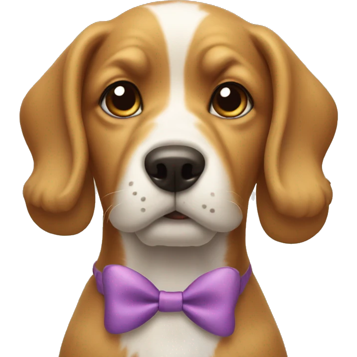 Dog with a bow  emoji