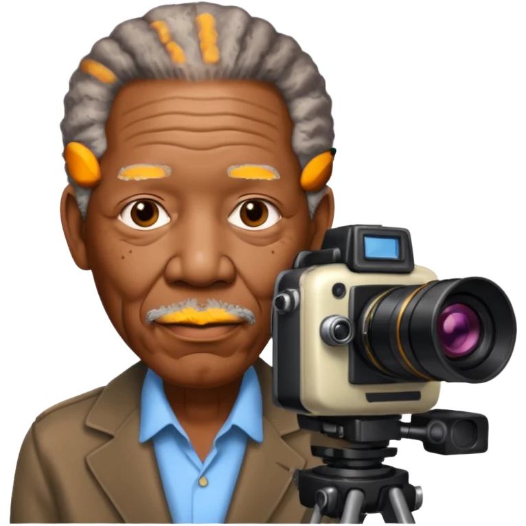 morgan freeman with camera emoji