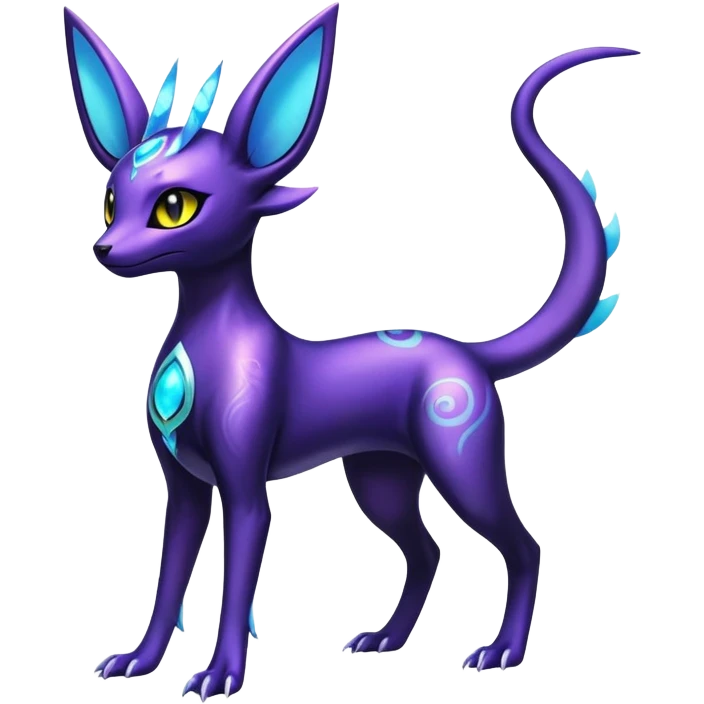 Shiny Ethereal Celestial Salandit-Umbreon-Espeon-Hybrid (Full body) emoji