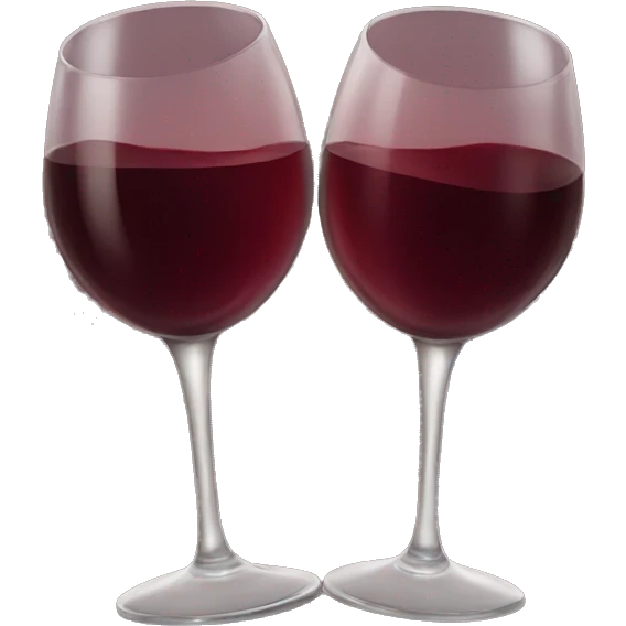 Red wine glasses cheers  emoji