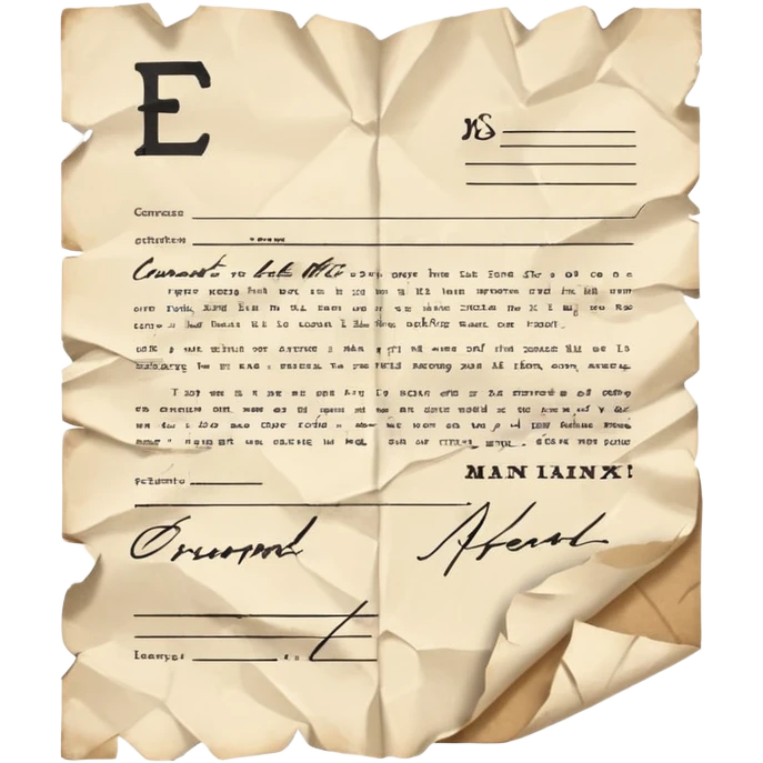 erotic Paper contract with bite marks tearing through the signature field emoji