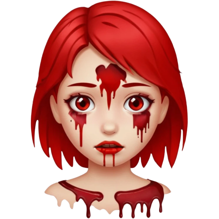 girl with blood  emoji