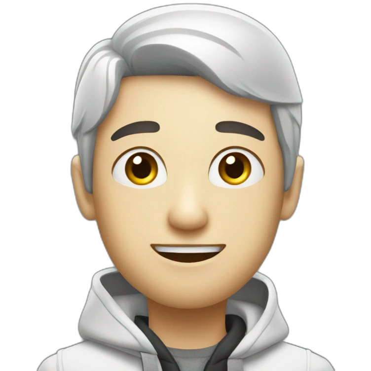 Courier and New Year with white skin emoji