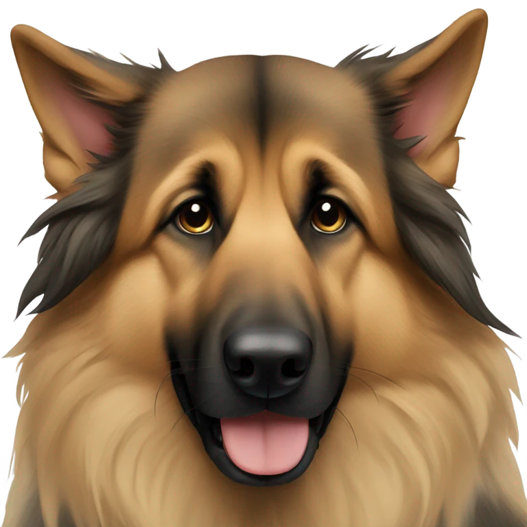 German shepherd long hair emoji