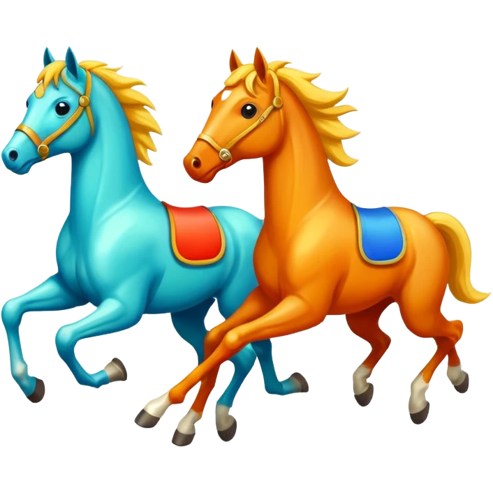 retro horses emoji