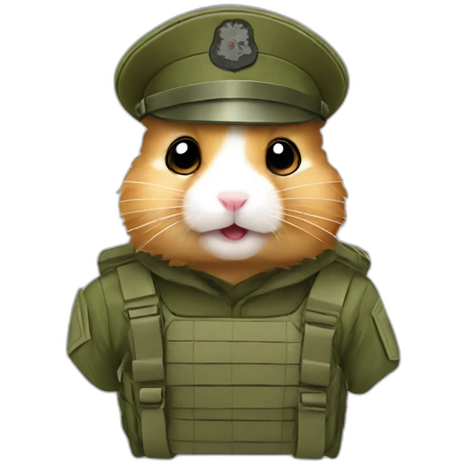 Hamster military emoji