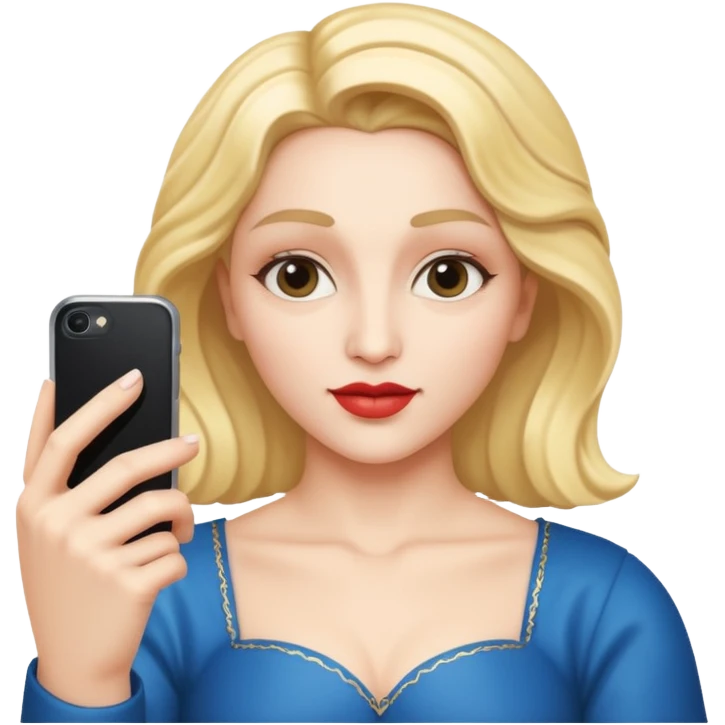 emoji della madonna che si scatta un selfie 
 emoji