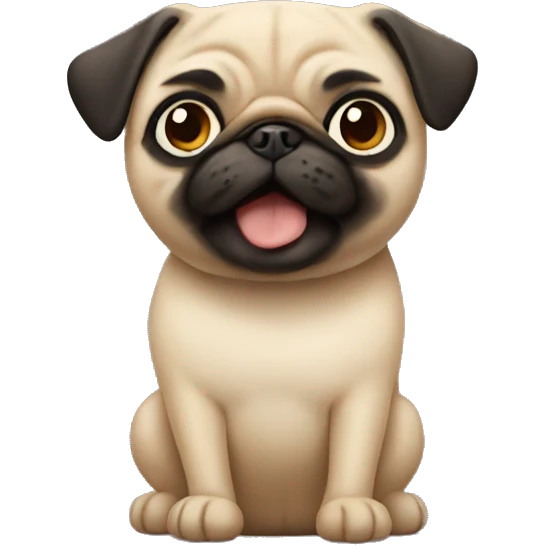 a cat that looks like a pug emoji