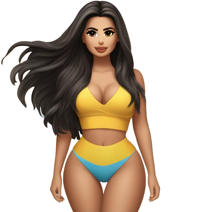 demi rose model pose on beach emoji