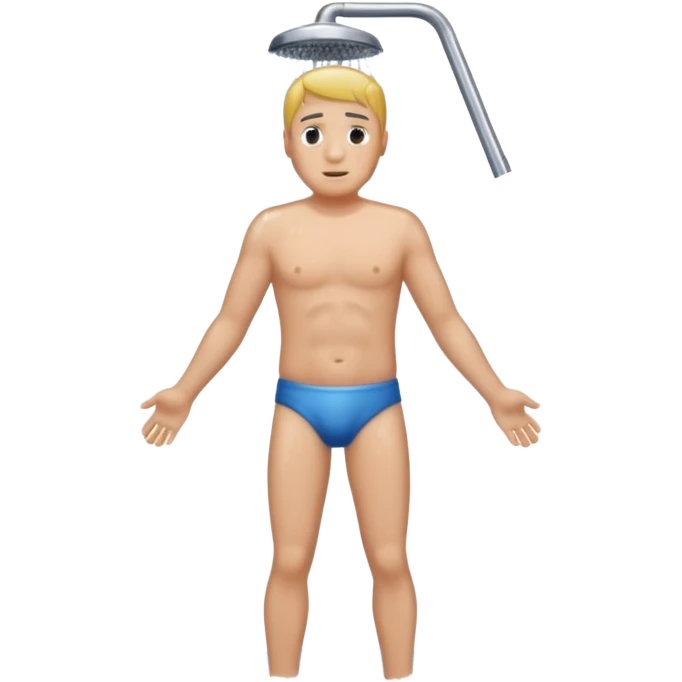 Man in shower full body emoji