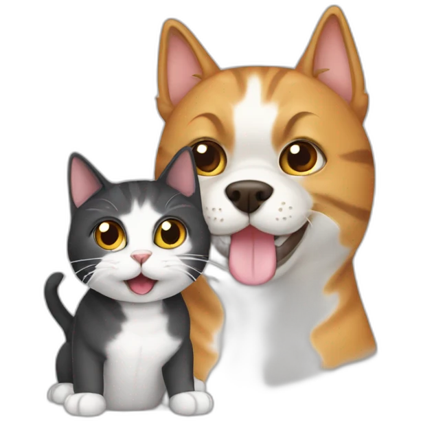 cat with dog emoji