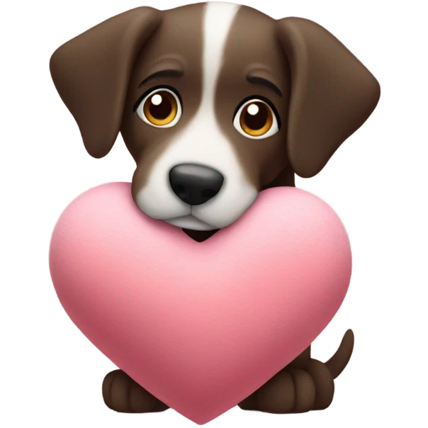 dog hugs toy heart emoji