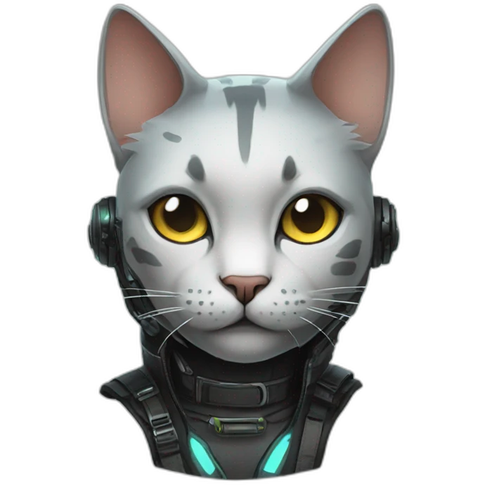 Cyberpunk cat emoji