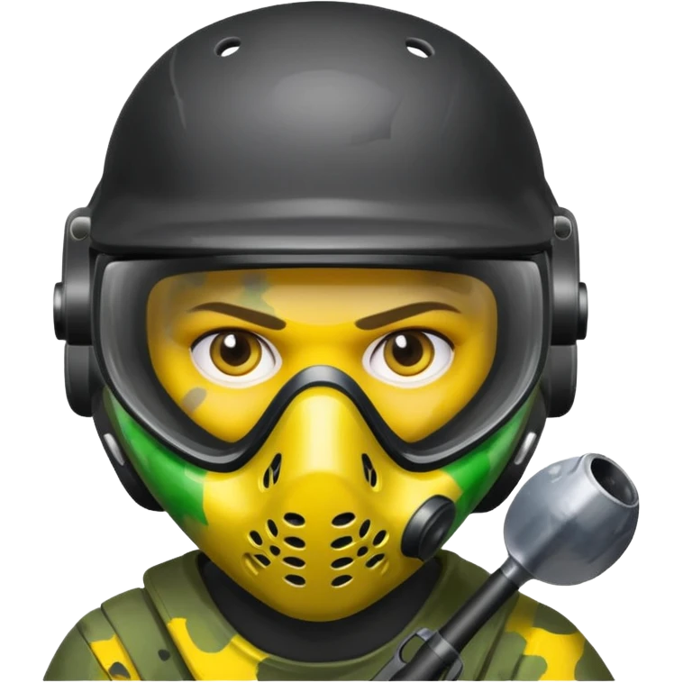 paintball player face emoji