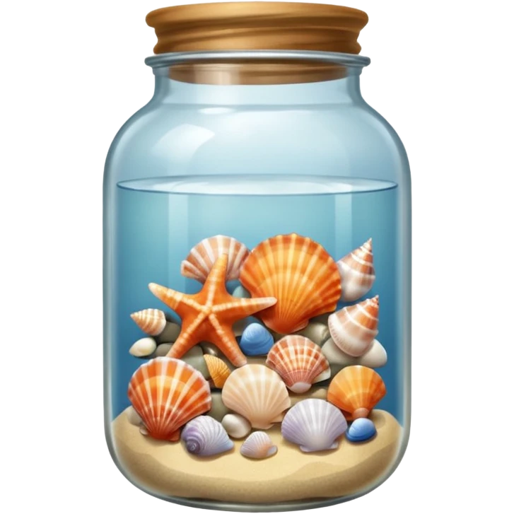 Jar of seashells emoji