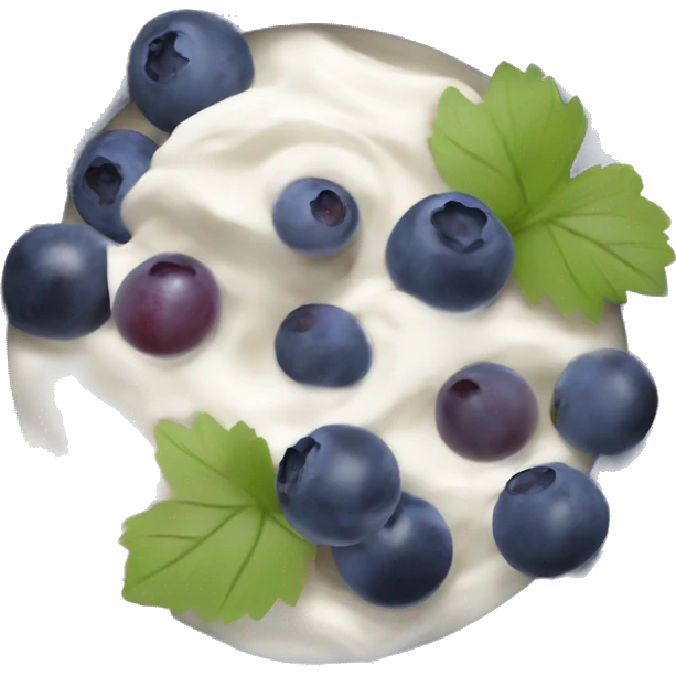 yoghurt bowl with grapes and blueberries emoji