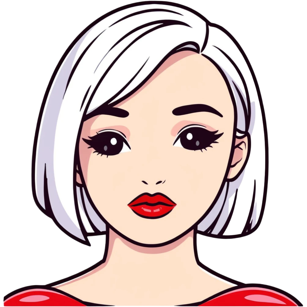 juicy pouty baddie lips with overlined matte lipstick emoji