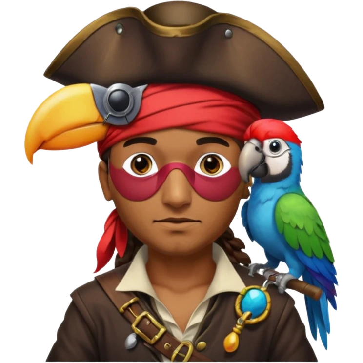 pirate and parrot emoji