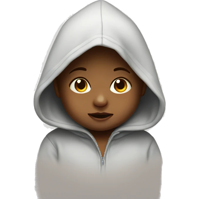 Baby wearing a hoodie  emoji