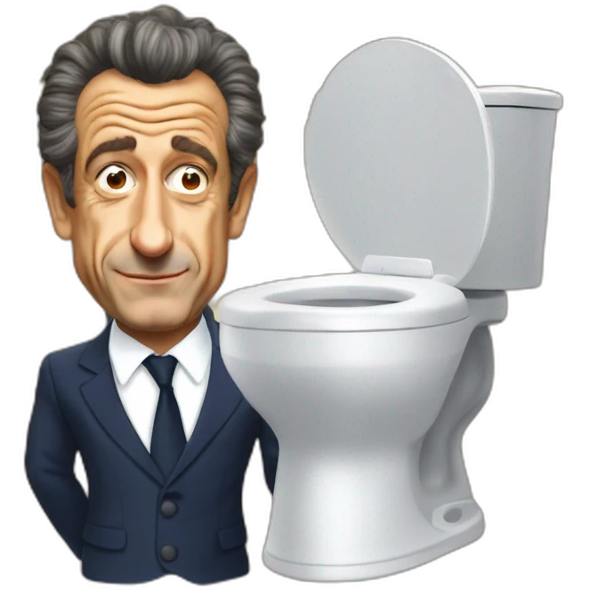 Sarkozy va dit au toilette emoji