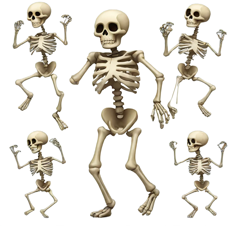 Skeleton dancing emoji