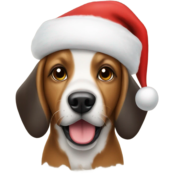 Dog with Santa hat emoji