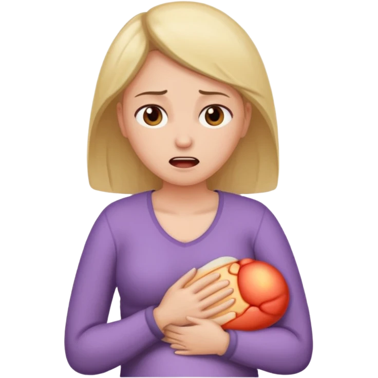 mulher com colica emoji