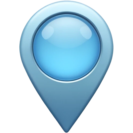 Soft blue location pin emoji